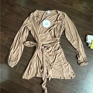 Princess Polly Antonia Mini wrap around dress